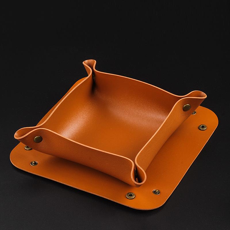 Foldable PU Leather Cut Tobacco Straw Rolling Tray
