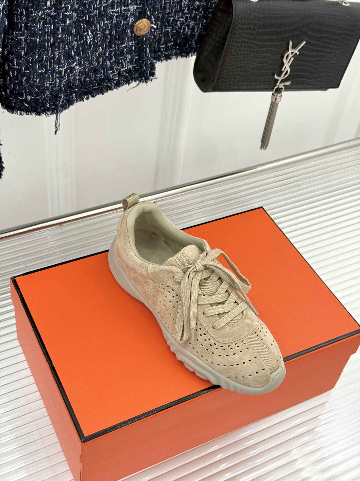 Hermès 26WF Openwork Casual Couple Sneakers