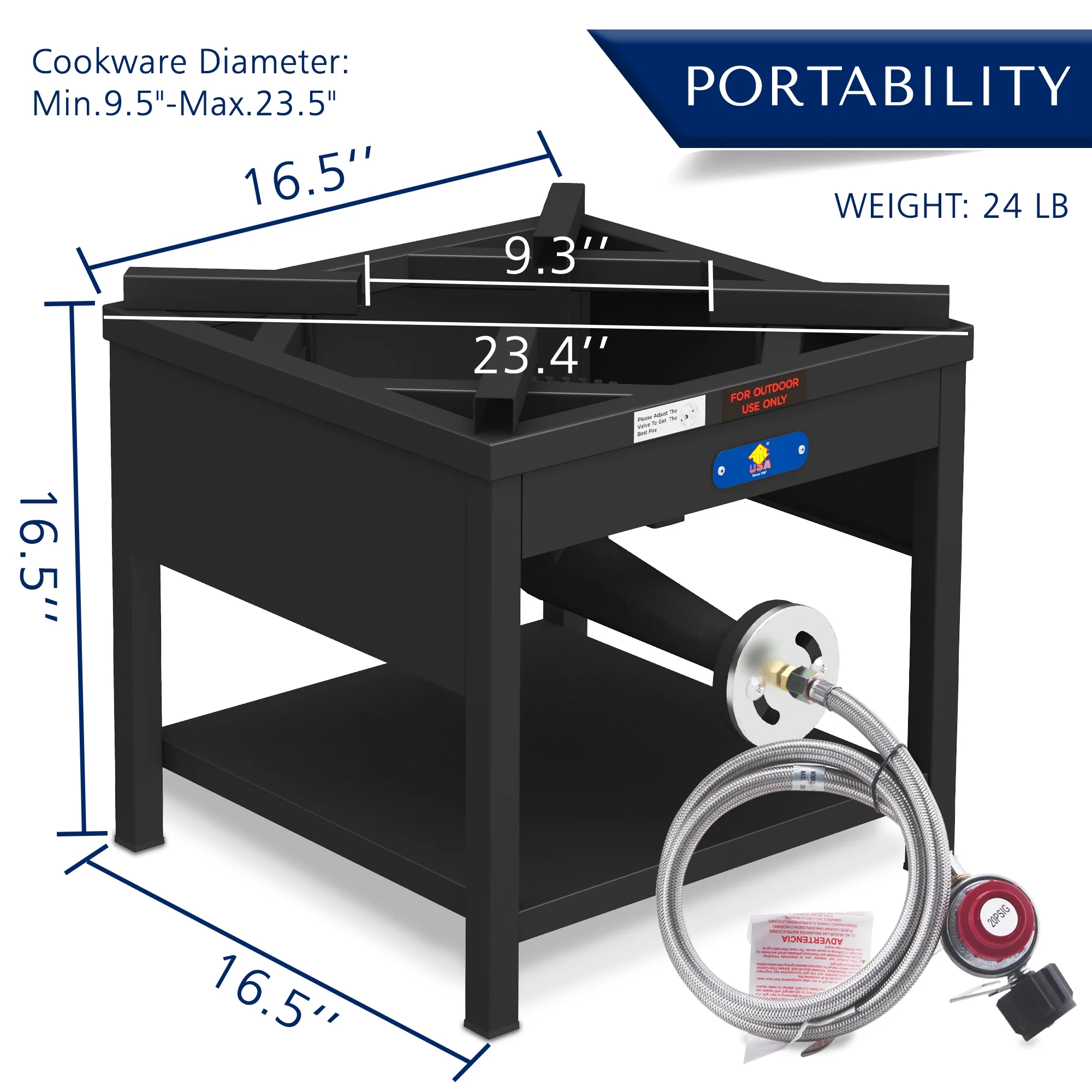 69QT Mexican Cazo Para Carnitas Set, 200,000BTU Propane Burner, Stainless Steel 25" Heavy Duty Outdoor Wok, Great for Carnitas, Braising, Seafood Boiling, Inoxidable Wok comal Fry