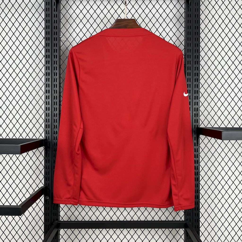 2025/2026 Atletico Madrid Pre-match Training Long Sleeved Football Shirt （Fan Edition）