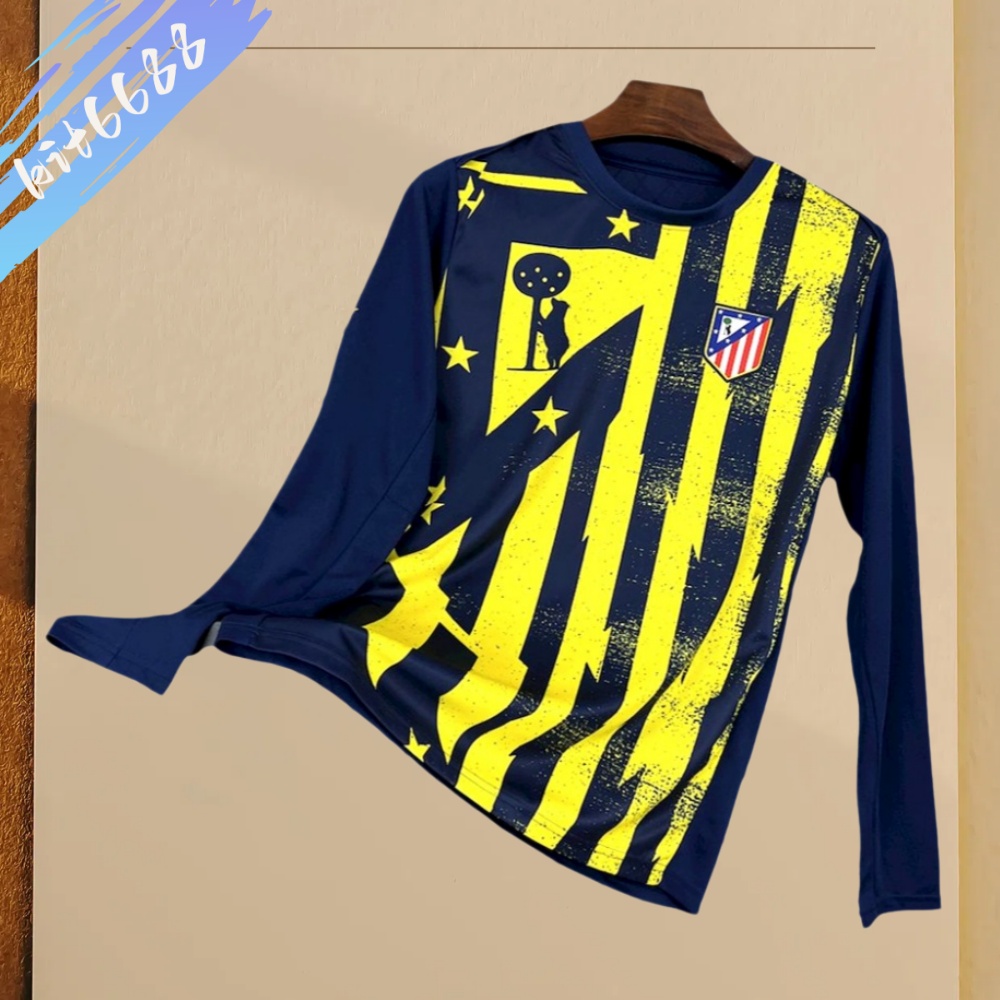2025/2026 Atletico Madrid Pre-match Training Long Sleeved Football Shirt （Fan Edition）