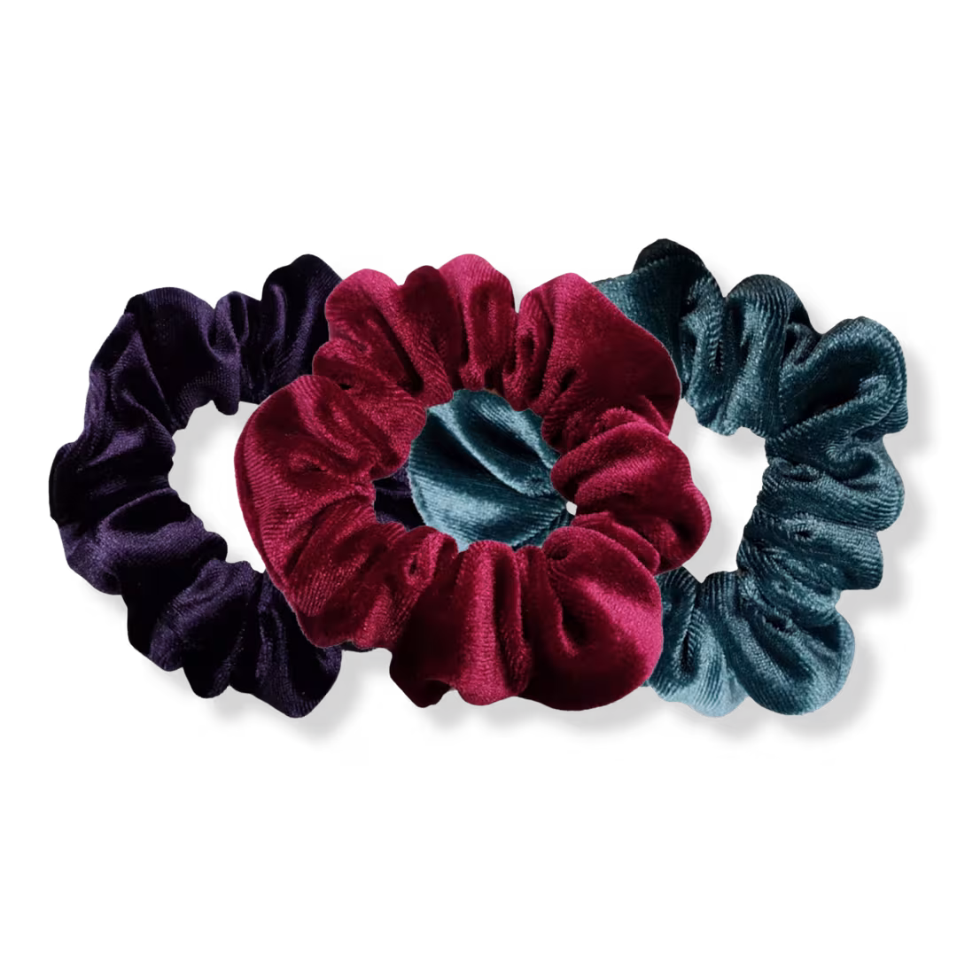 Pink Pewter  Luxe Velvet Scrunchies