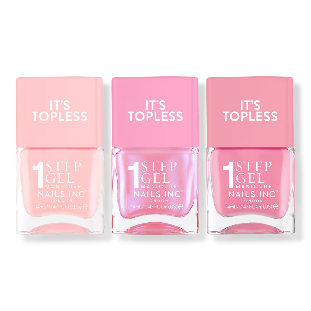 Nails Inc.  It's Topless 1 Step Gel-Like Manicure Nail Polish Set