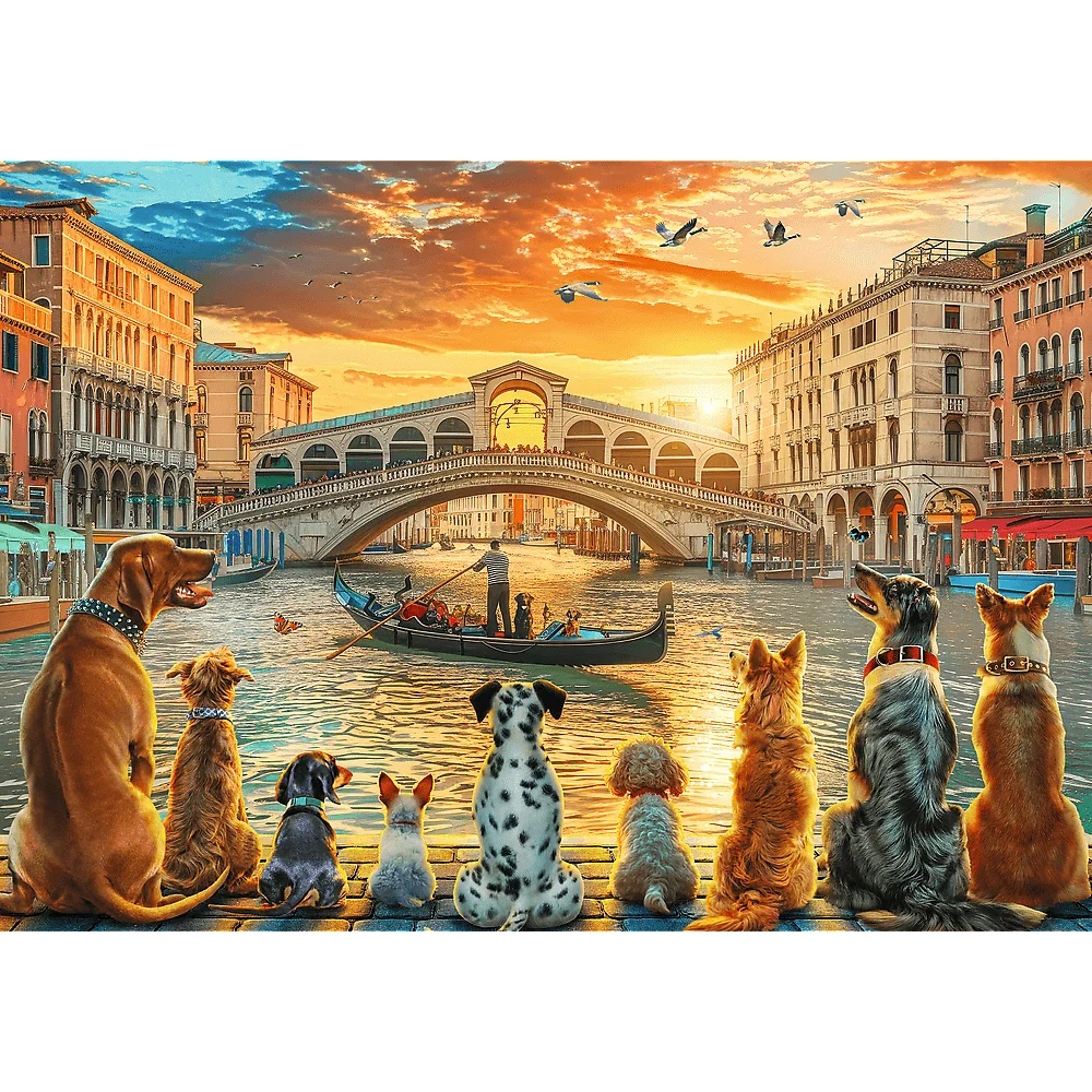 Puzzle 1000 El. Pieski W Wenecji