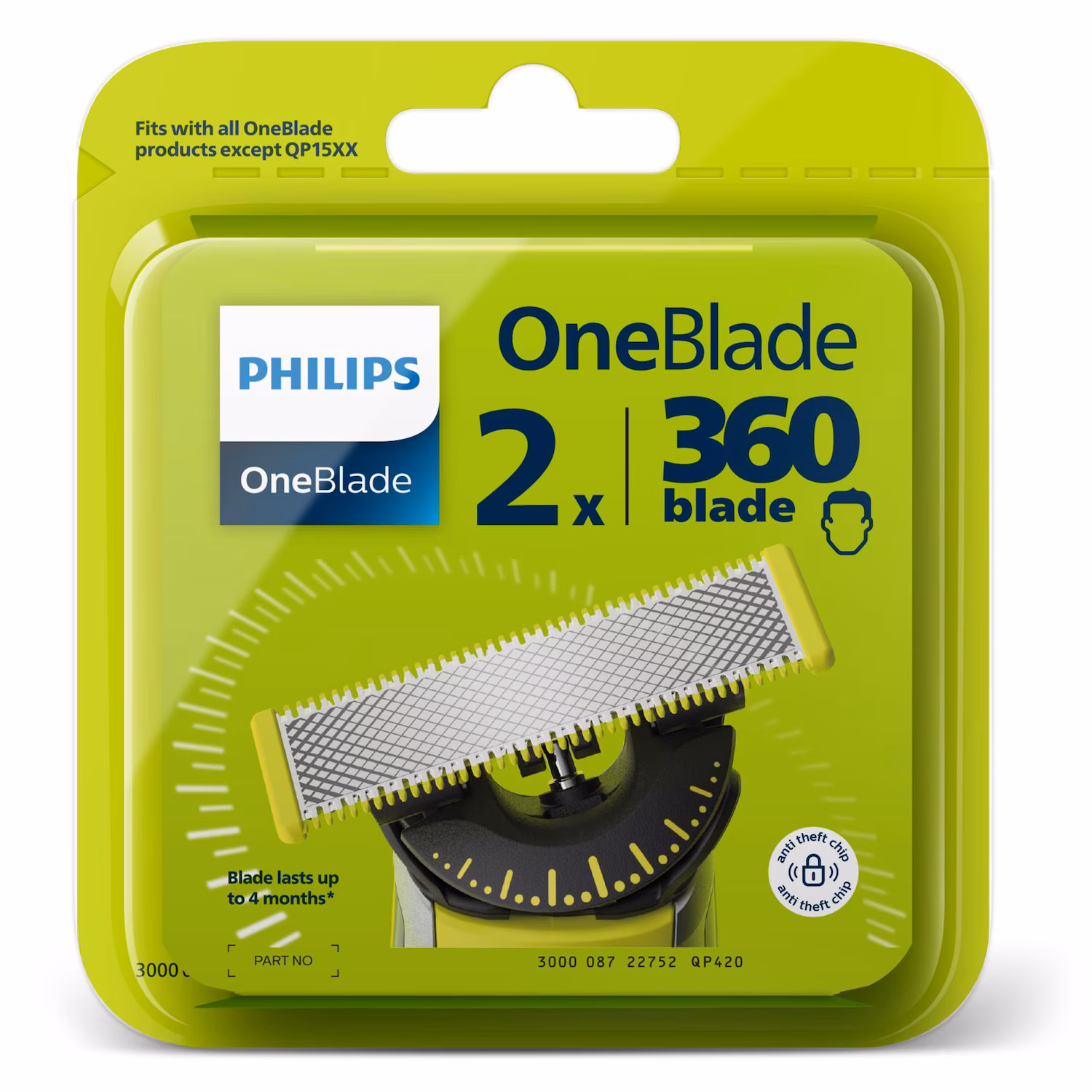 OneBlade QP420/50 Ersatzklingen - Innovative 360°-Technologie