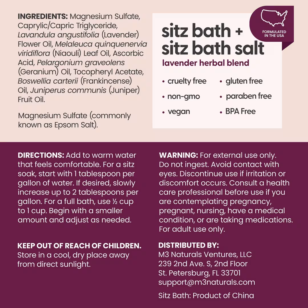 M3  Sitz Bath & Bath Salt Bundle