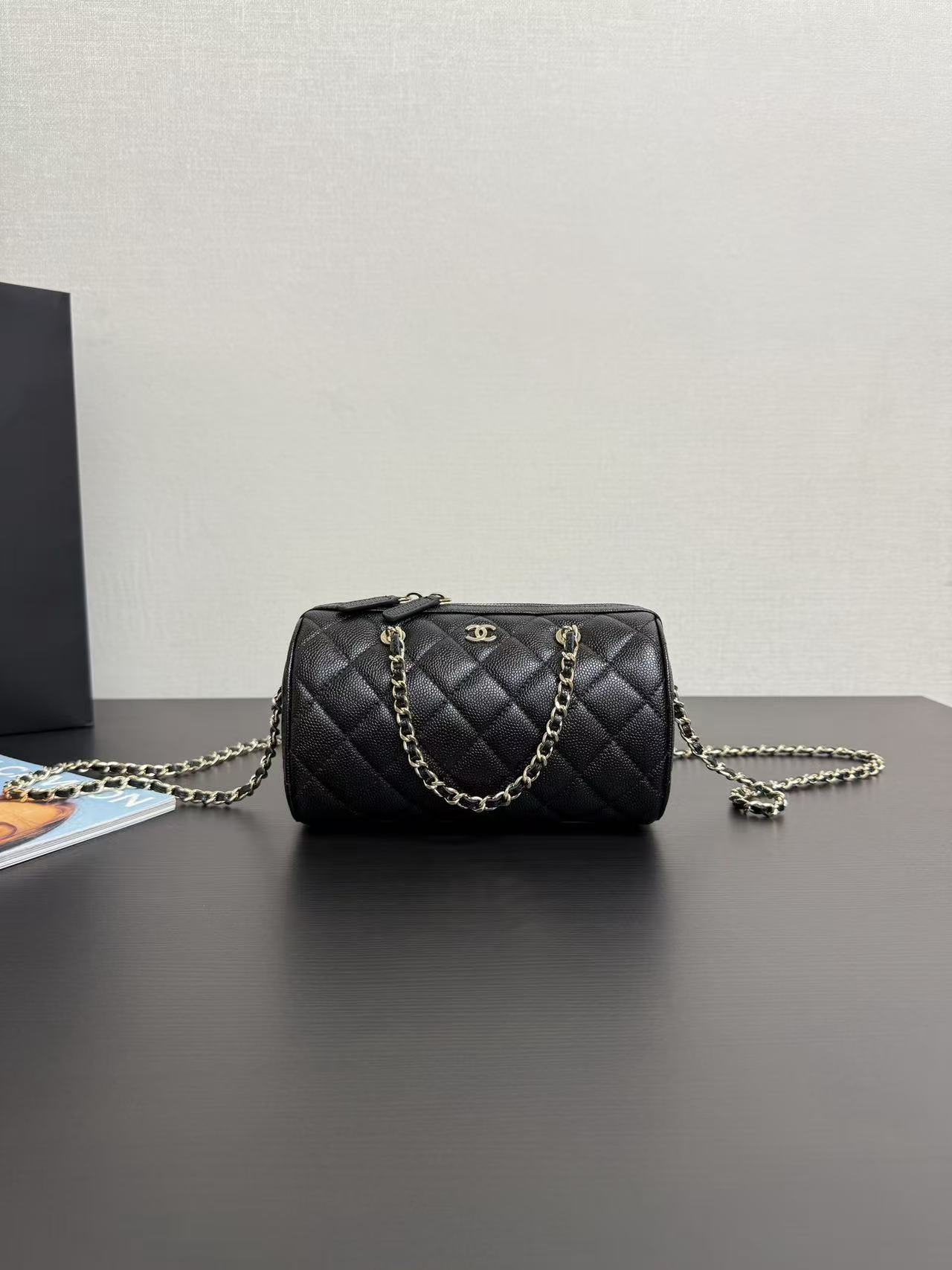 Chanel Lychee Skin Mini Bowling Bag