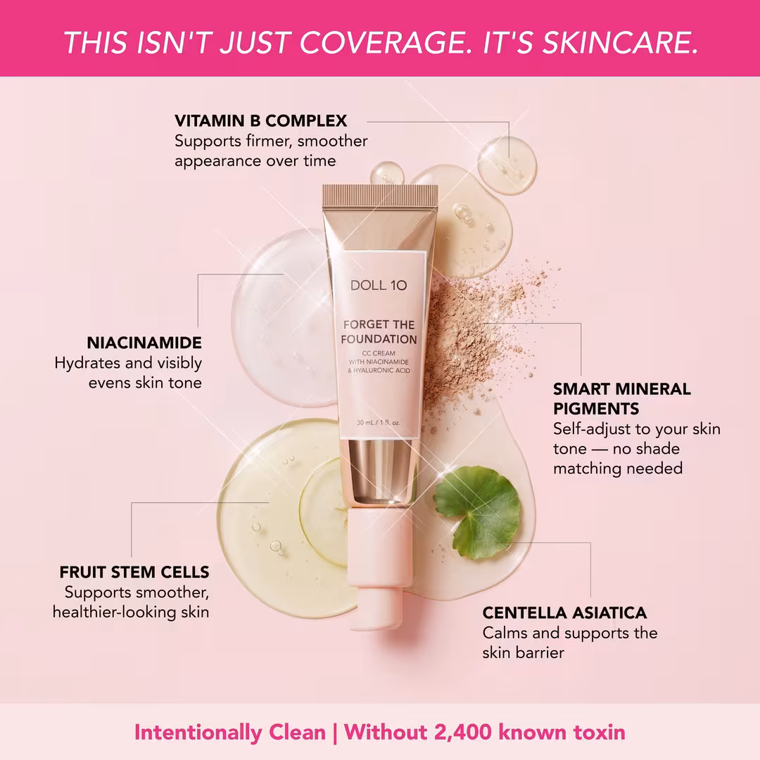 Doll 10  Forget The Foundation CC Cream With Niacinamide & Hyaluronic Acid