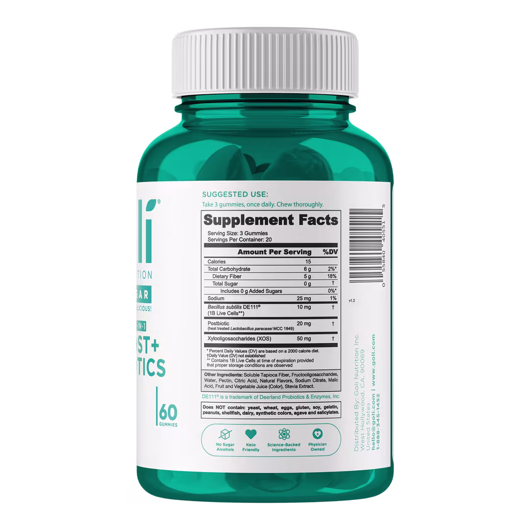 Goli Nutrition  Zero Sugar Probiotic+ Gummies