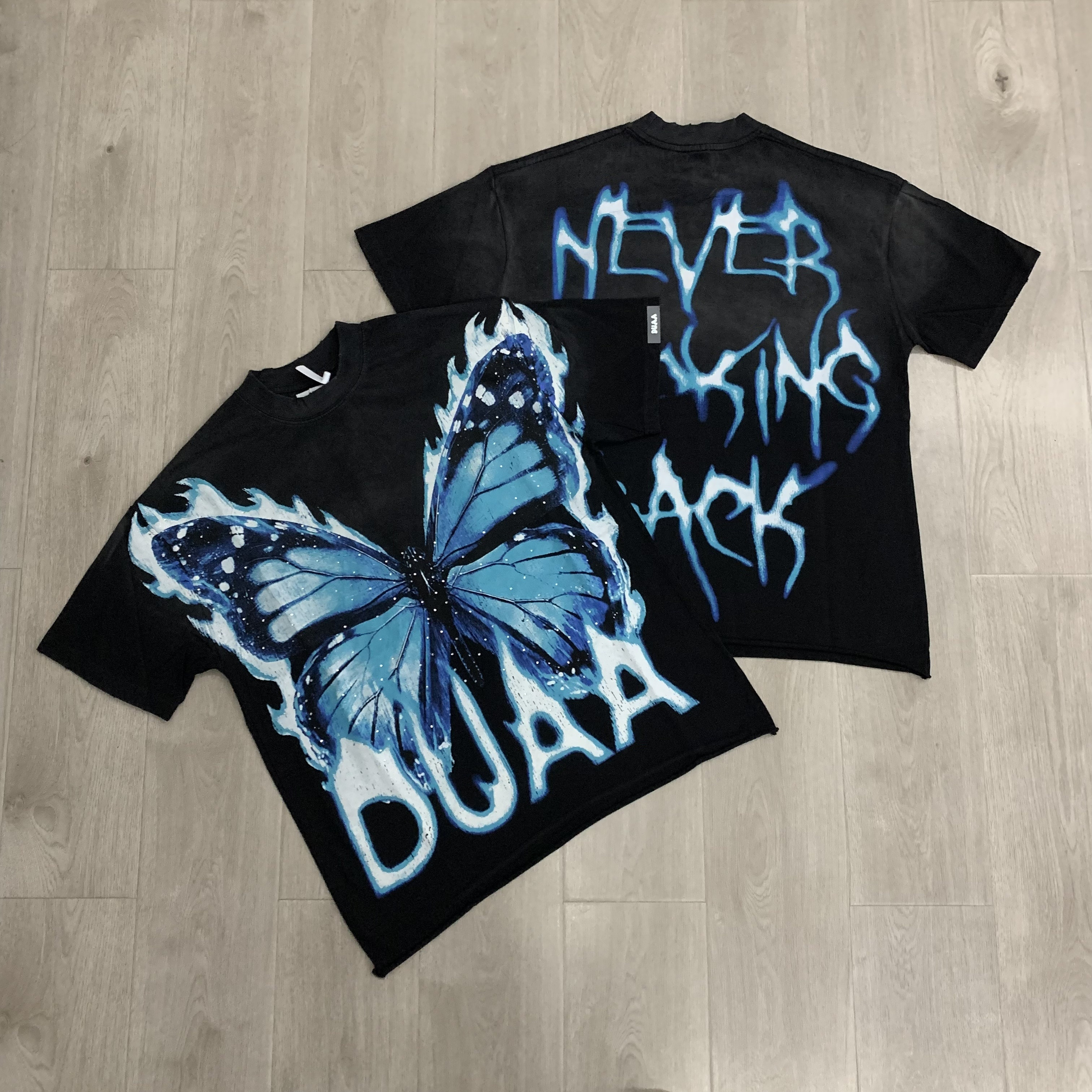 Butterfly Print Short Sleeve Shirt