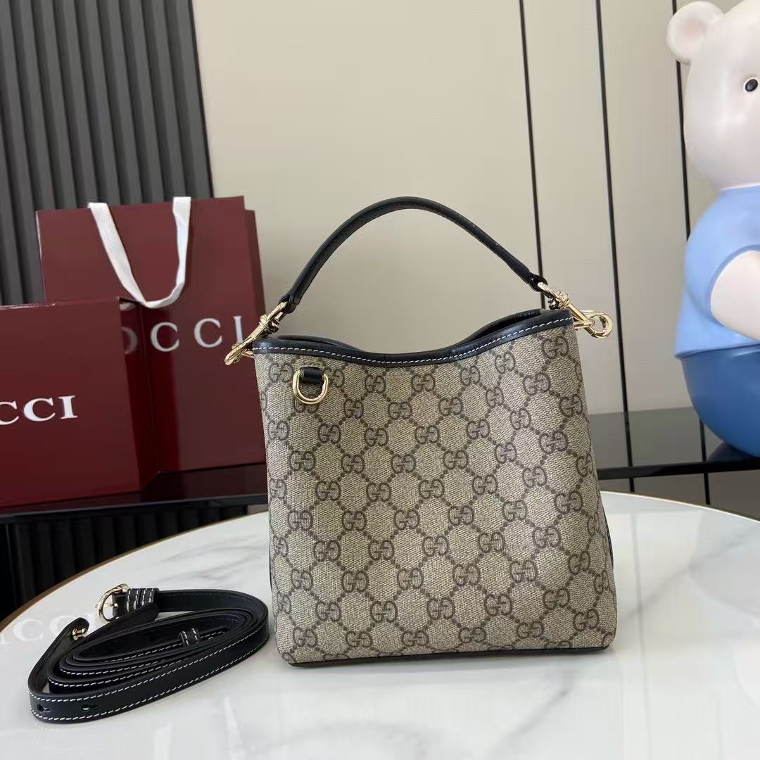 Gucci GG Emblem Small Bucket Bag