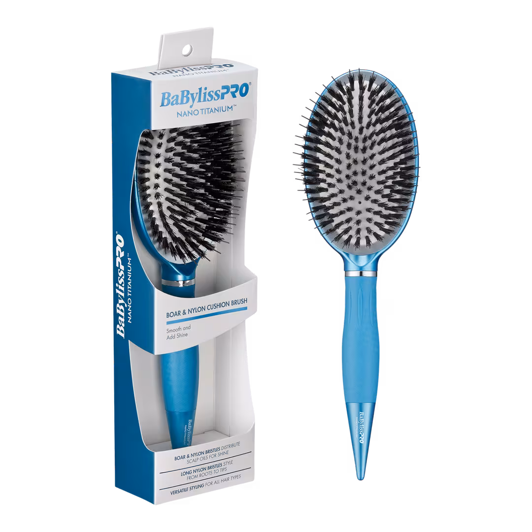 BaBylissPRO  Nano Titanium Boar & Nylon Cushion Brush