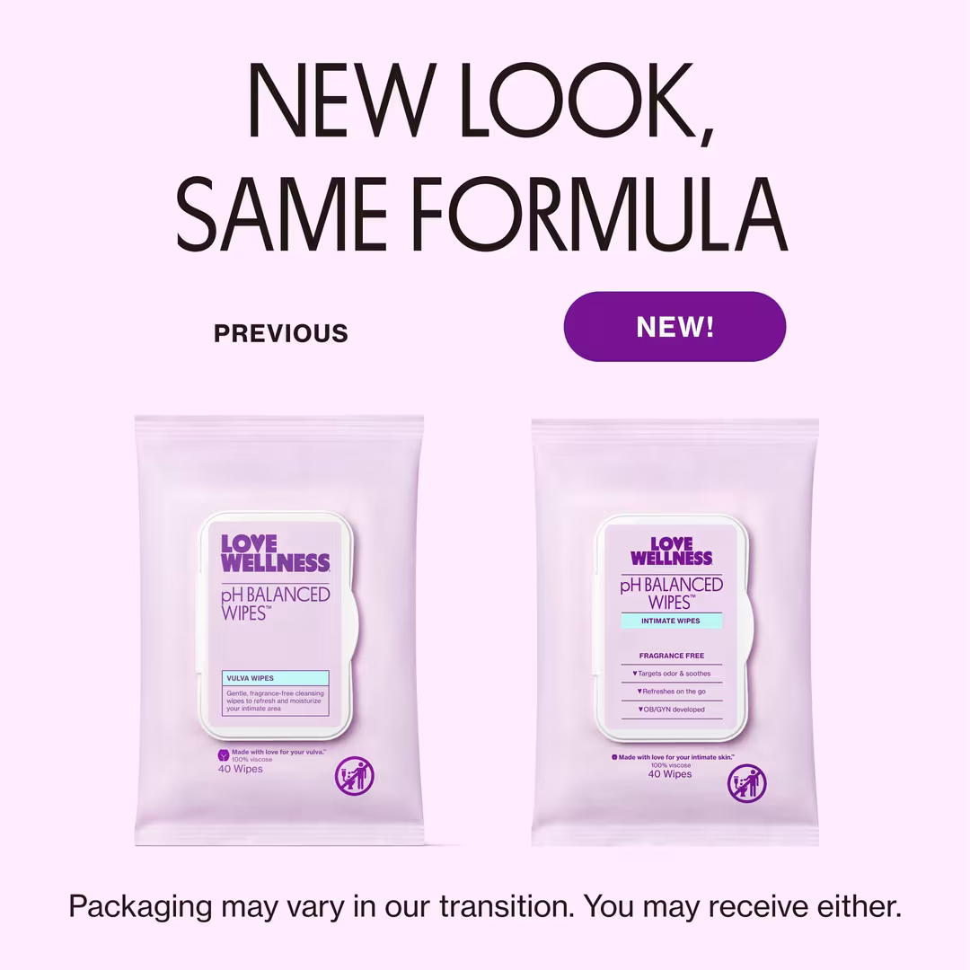 Love Wellness  pH Balanced Wipes: Vulva Wipes