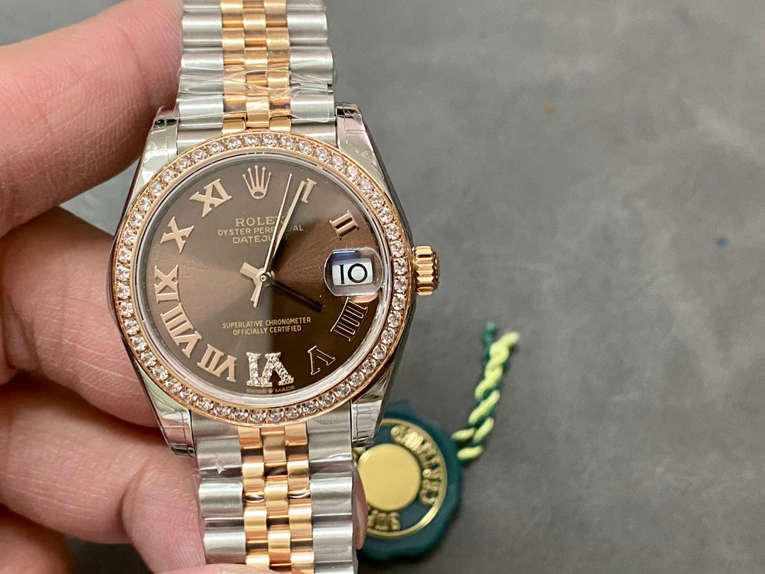 Rolex Watch DATEJUST 31MM PINK GOLD STEEL CHOCOLATE DIAL