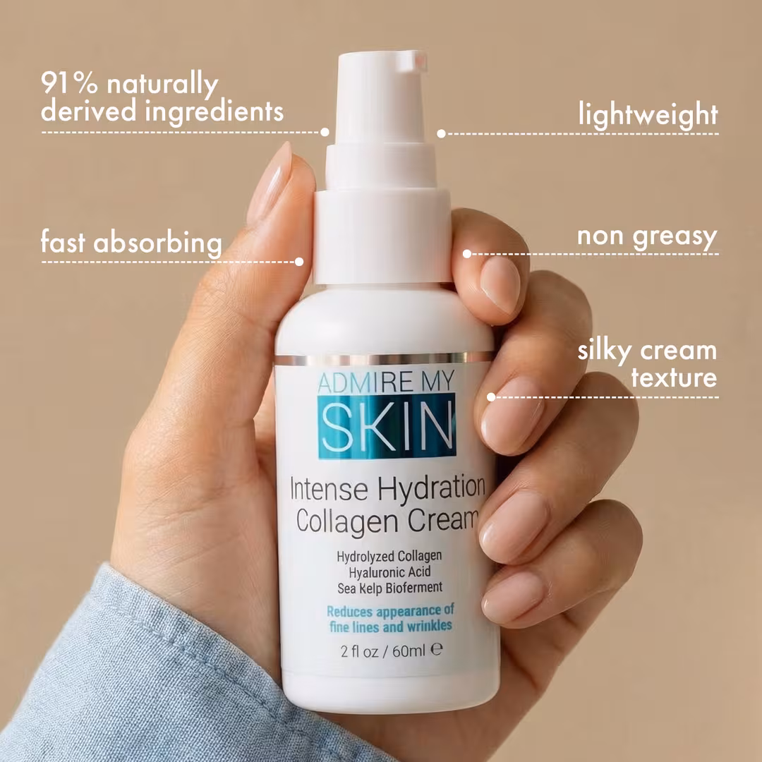 Admire My Skin  Intense Hydration Collagen Cream Hyaluronic Acid Anti Aging Moisturizer