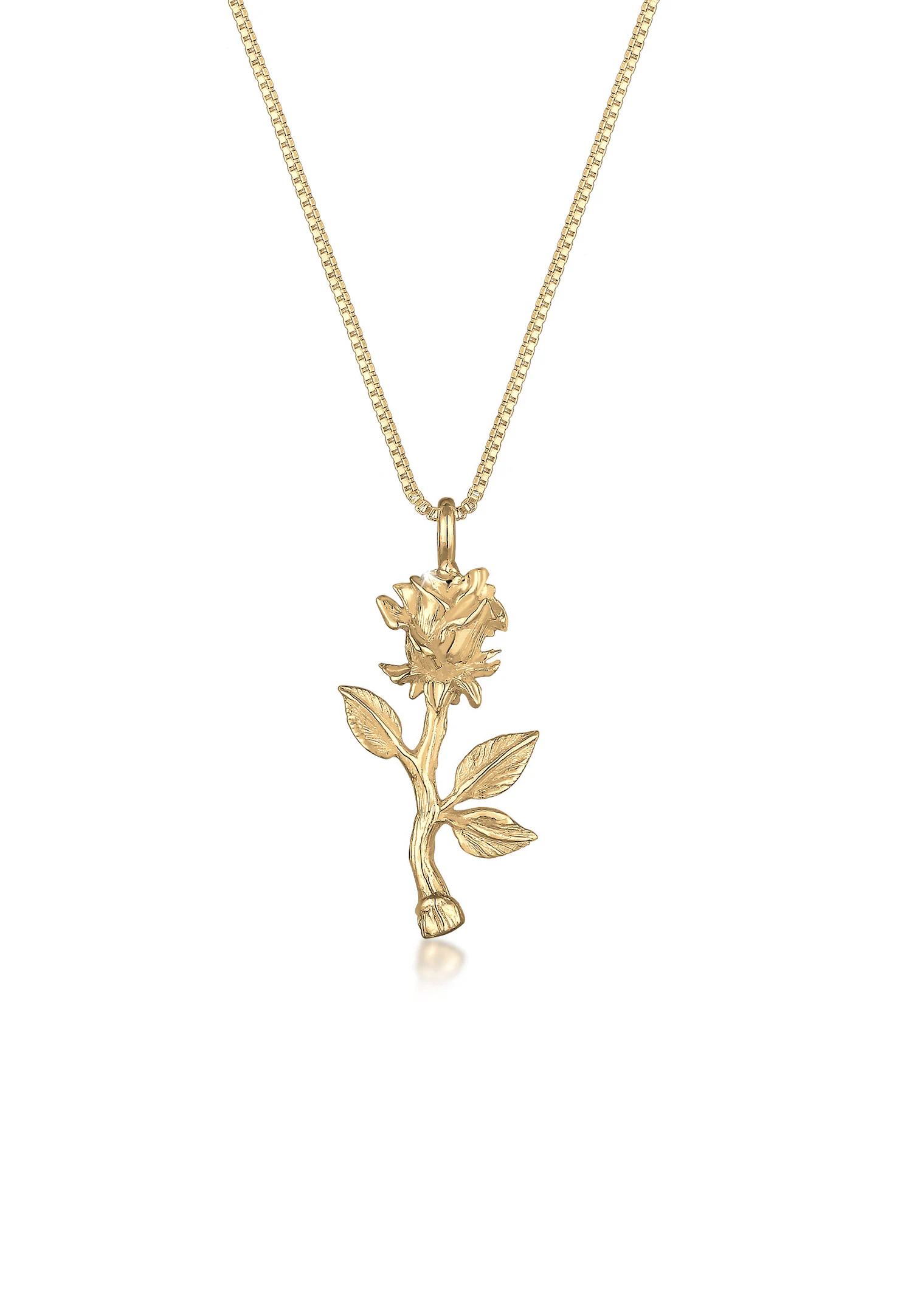 Box Chain Rosen-Anhänger Vintage Look 925 Silber