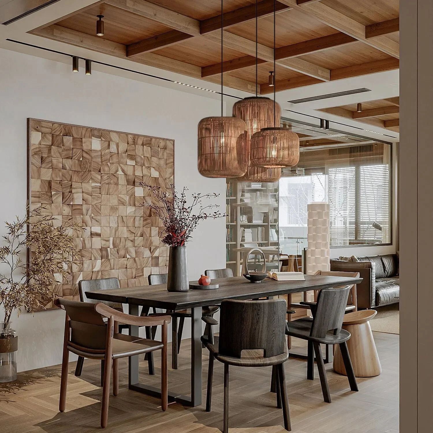 Arturesthome New Hand Knitted Rattan Pendant Lights