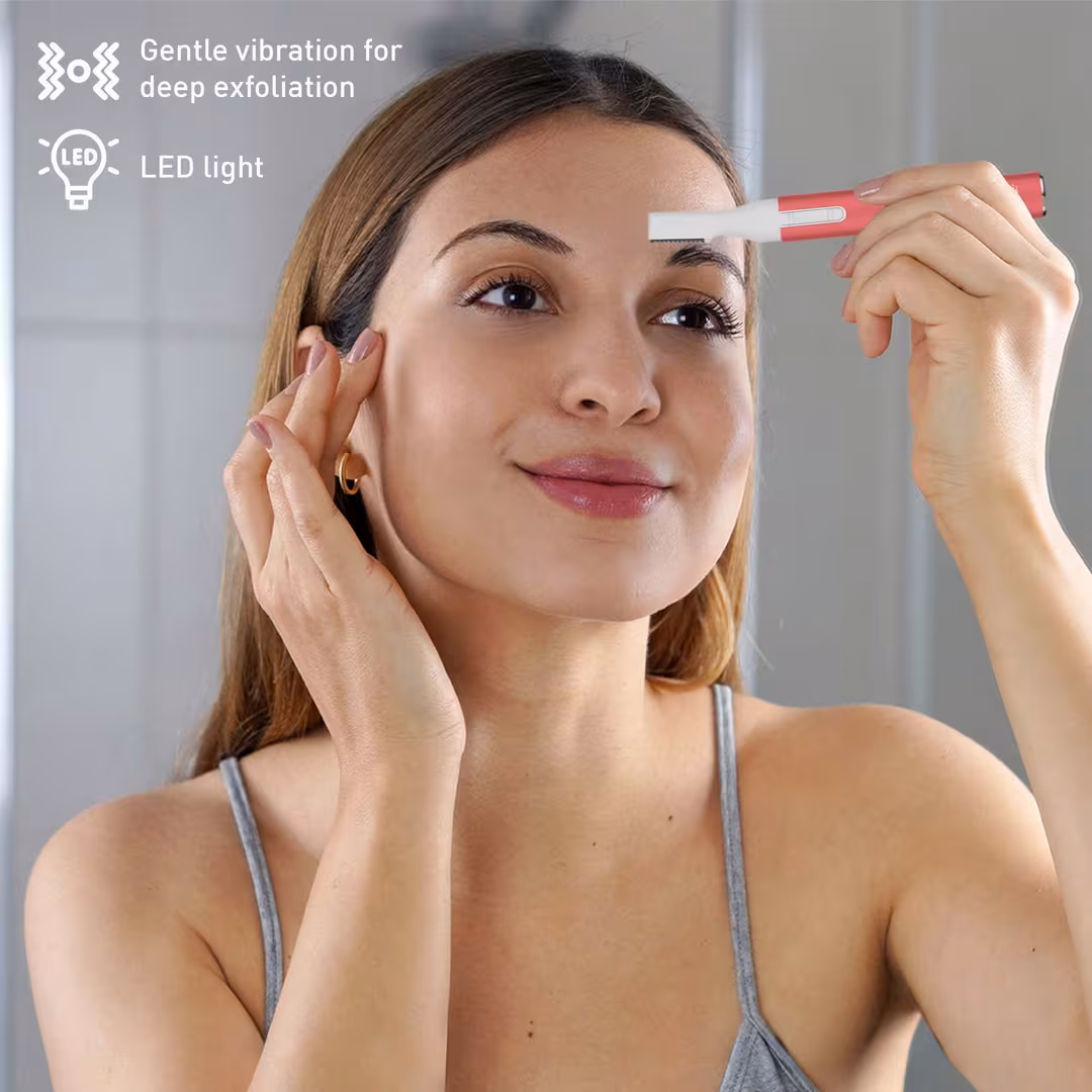 PURSONIC  Facial Trimmer & Eyebrow Kit, Heated Eyelash Curler & LED Vanity Mirror