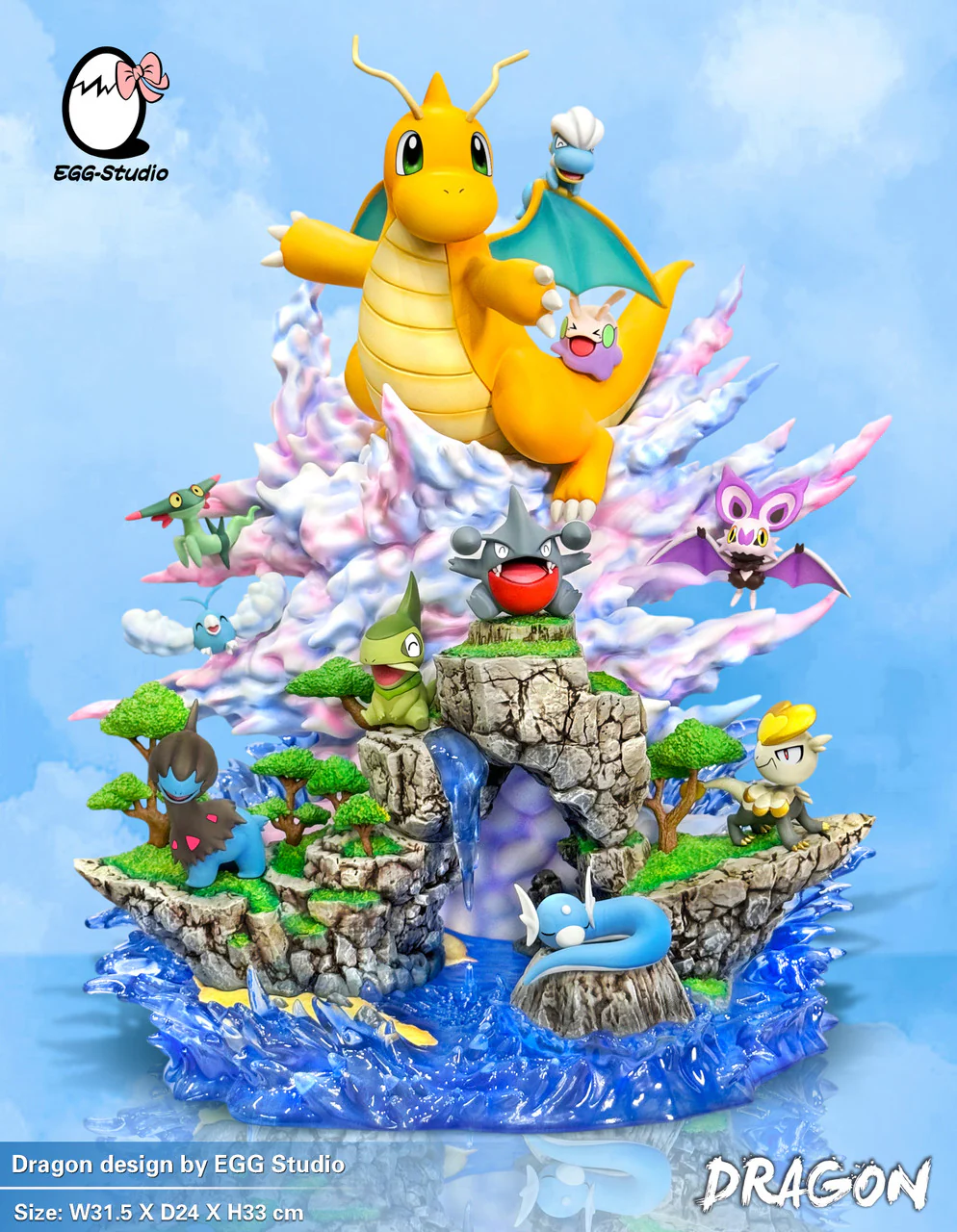 Pokemon - Dragon Group | Resin Statue | by EGG Studio