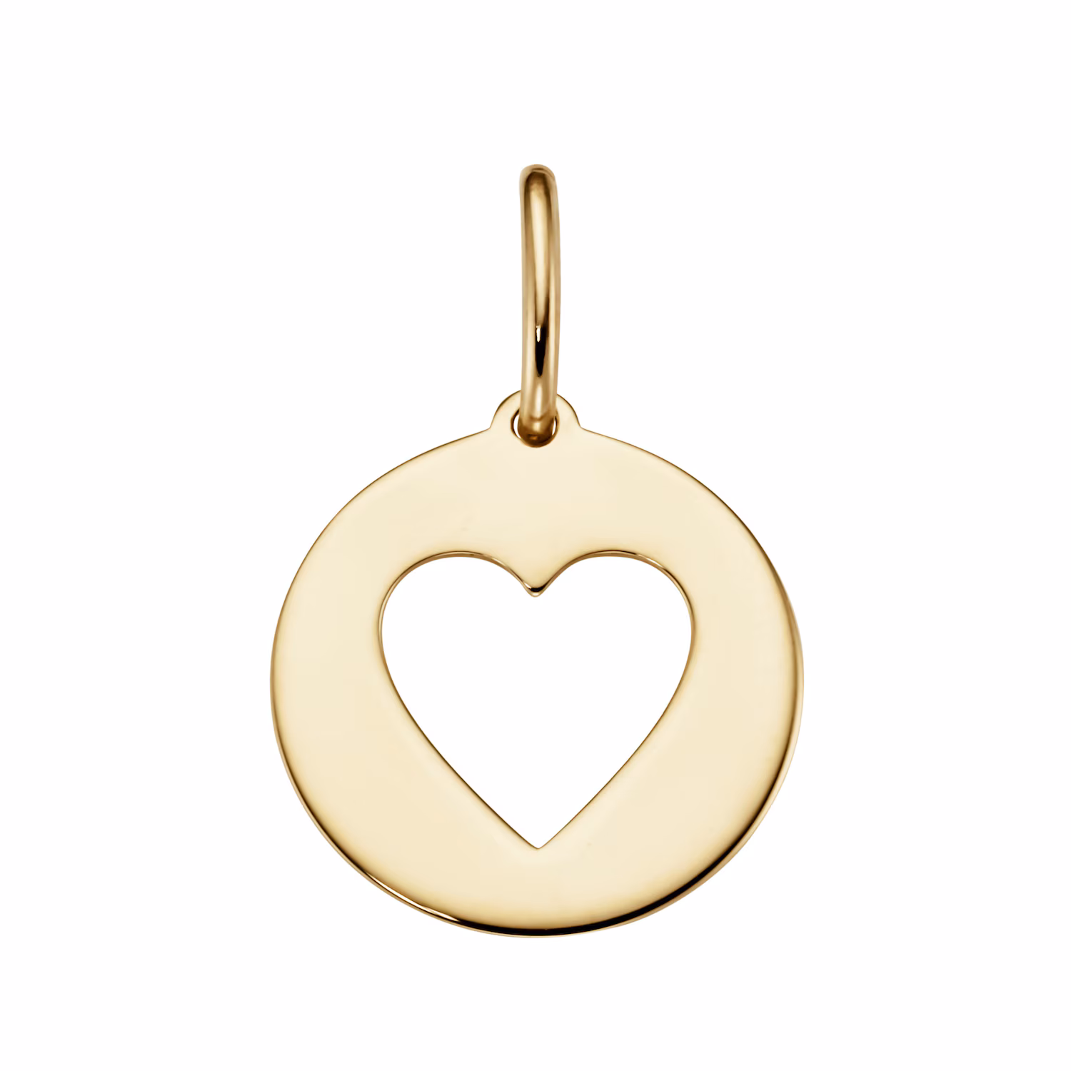 Anhänger Plättchen Herz, Gold 375