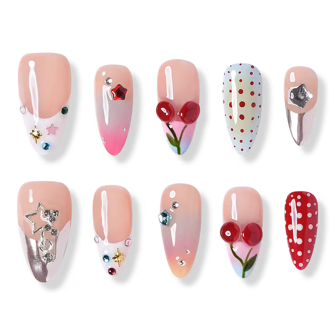 3H Nails  NYC - Medium Almond Press-On Nails
