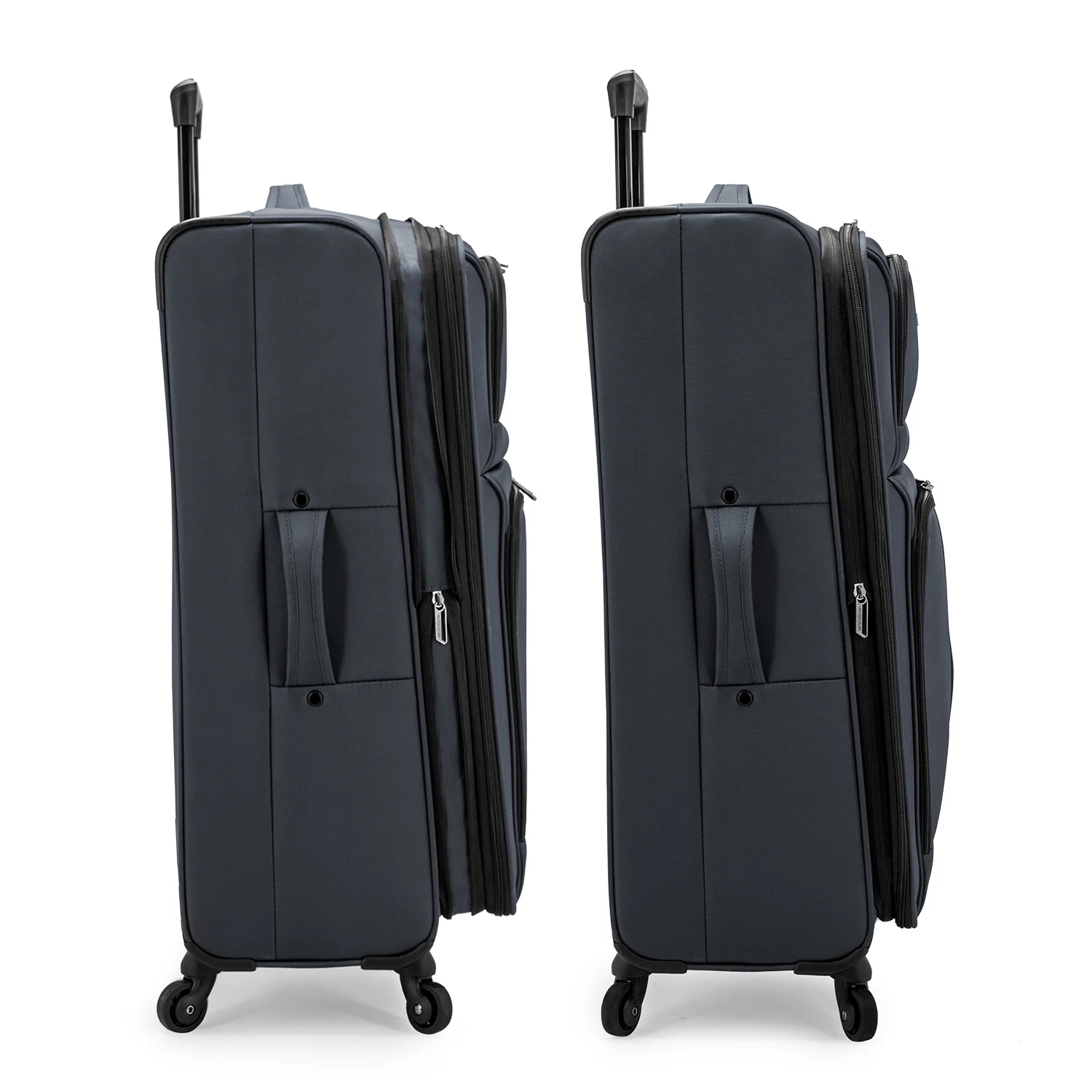 U.S. Traveler Anzio Softside Expandable Spinner Luggage, Dark Grey, 30" Checked Large