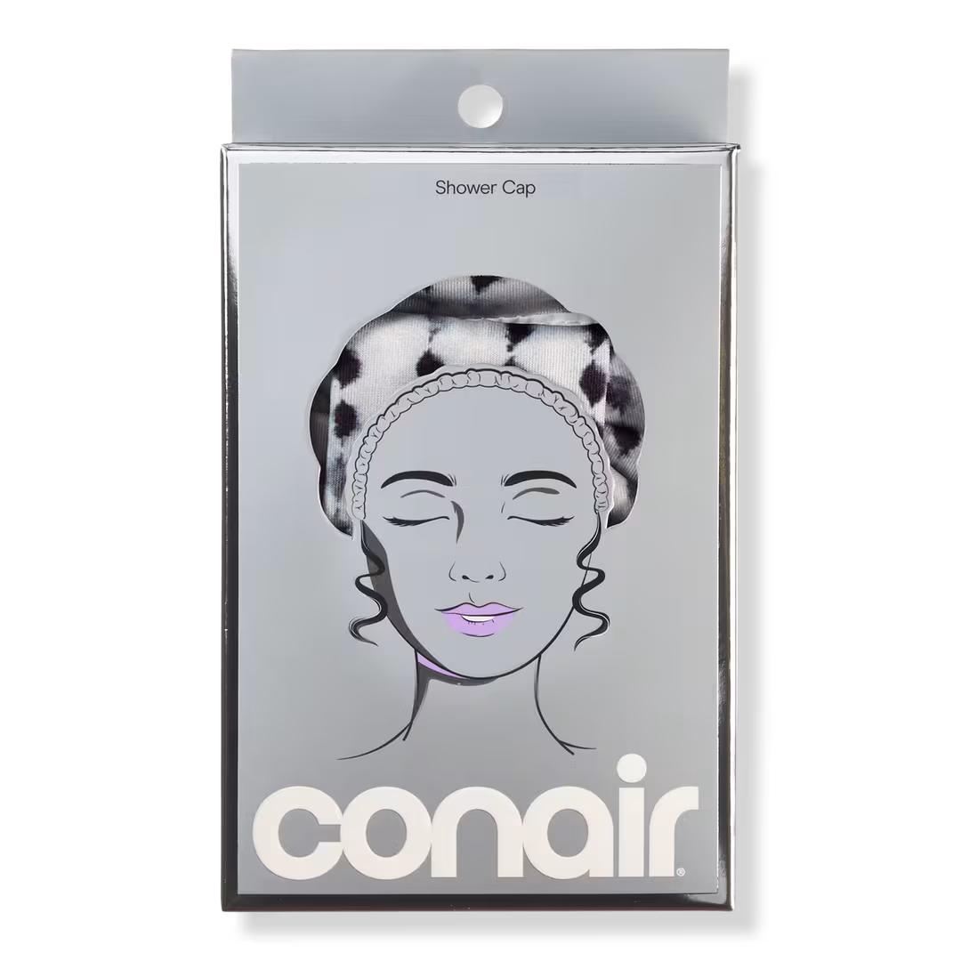 Conair Accessories  White & Black Polka-Dot Shower Cap