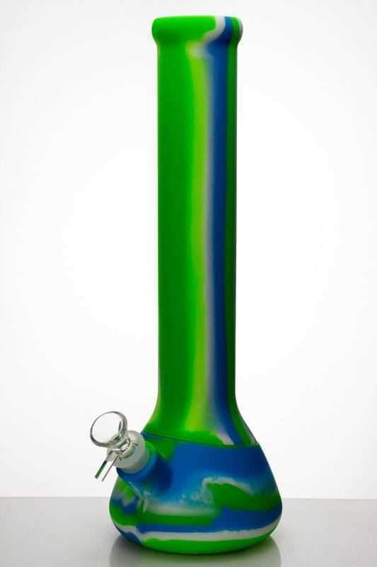 13 Stripe Silicone Beaker Bong