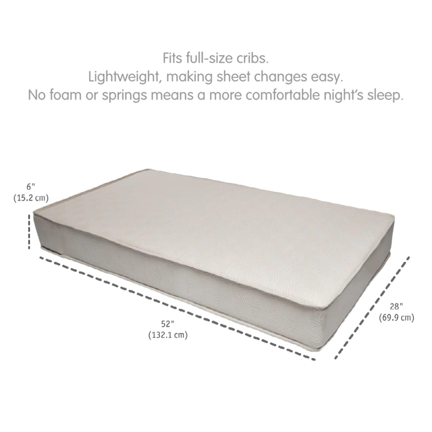BreathableBaby EcoCore 300 2-Stage Dual-Sided Crib Mattress — Firm for Infants. Softer for Toddlers – Non-Toxic. Water &amp; Stain Resistant. No VOCs or Chemicals. No Foam or Latex — 52 x 28 x 6