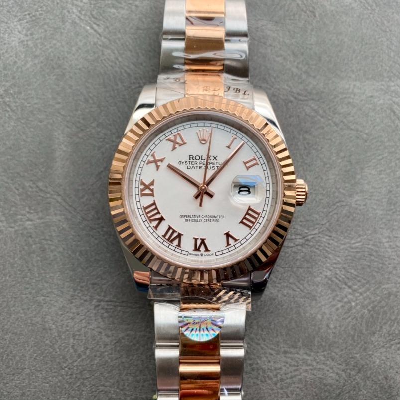 Rolex Watch DATEJUST II GOLD STEEL WHITE DIAL ARABIC NUMERALS OYSTER BRACELET