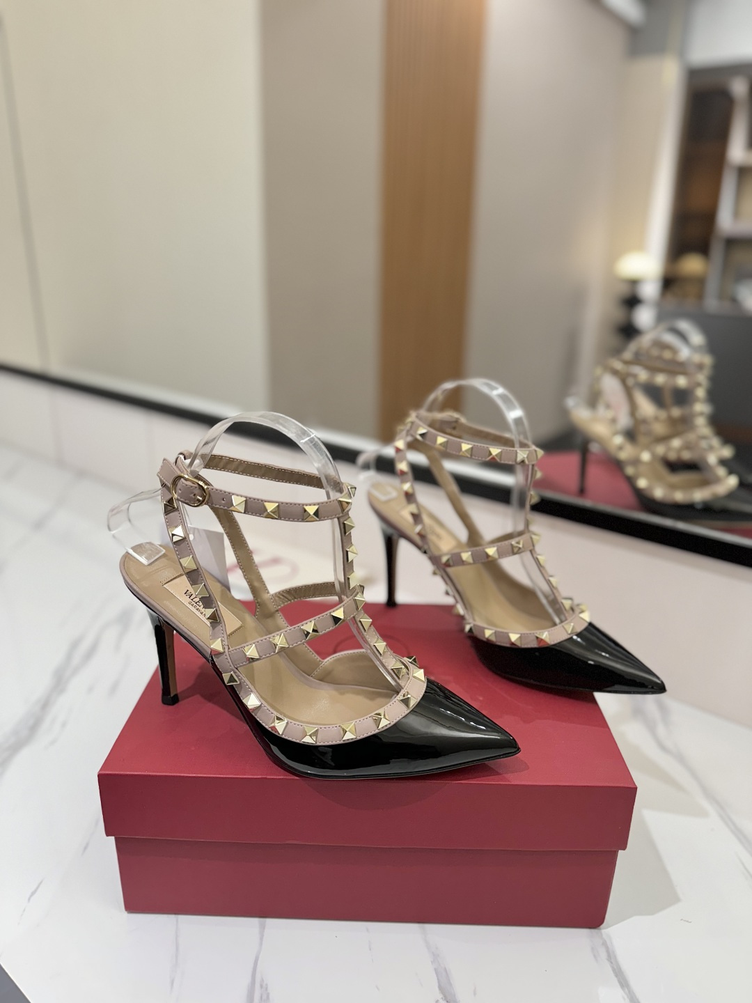 Valentino Rockstud Caged High heels