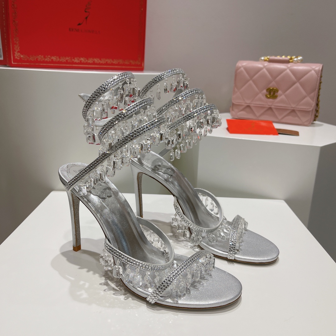 Rene Caovilla Strappy High-Heeled Sandals