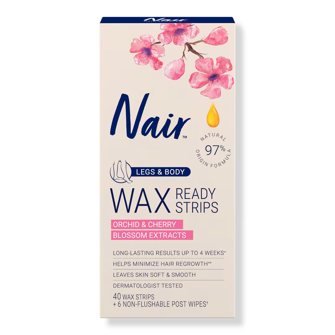 Nair  Hair Remover Wax Ready Strips, Legs and Body