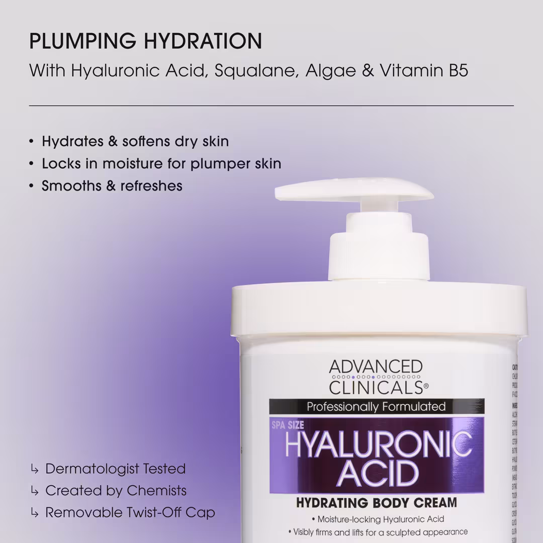 Advanced Clinicals  Hyaluronic Acid Hydrating Body Cream