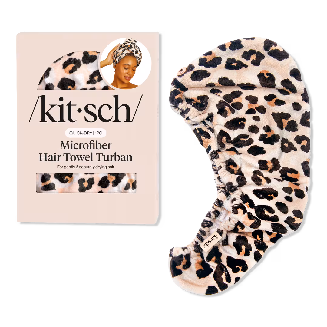 Kitsch  Leopard Quick Dry Microfiber Hair Towel