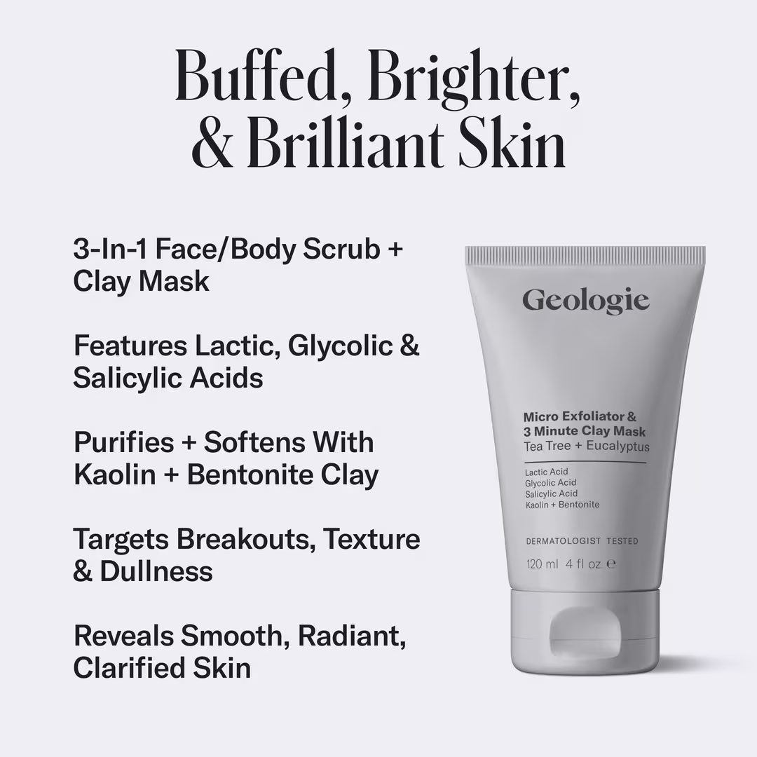 Geologie  Micro Exfoliator & 3 Minute Clay Mask
