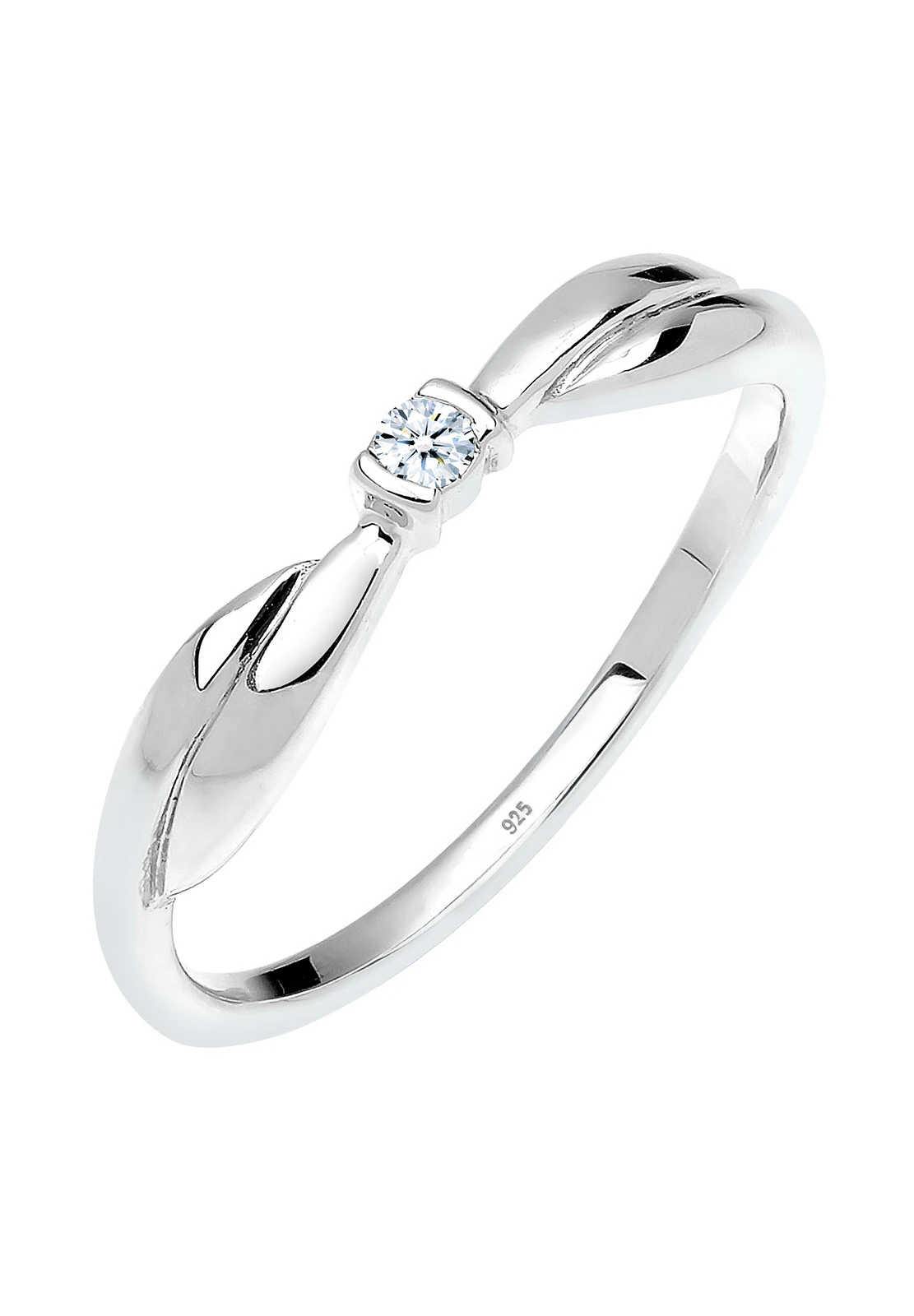 Schleife Verlobung Diamant 0.03 ct. 925 Silber