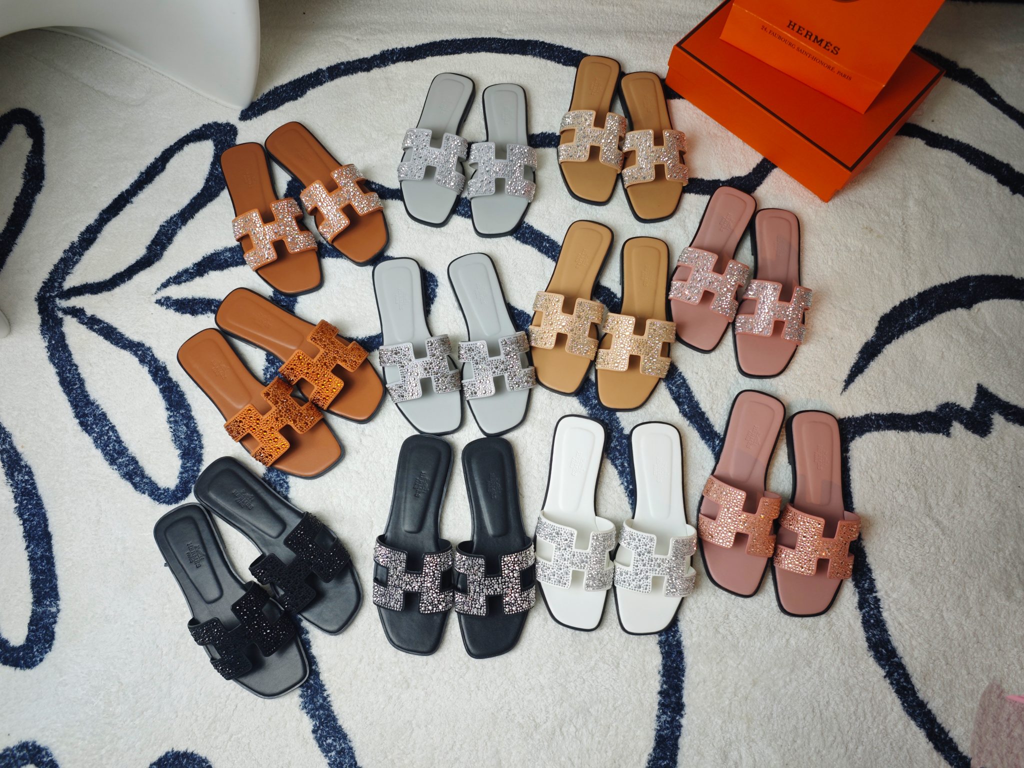 Hermès Crystal Oran Sandals