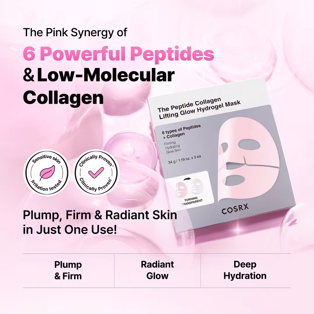 COSRX  The Peptide Collagen Lifting Glow Hydrogel Mask