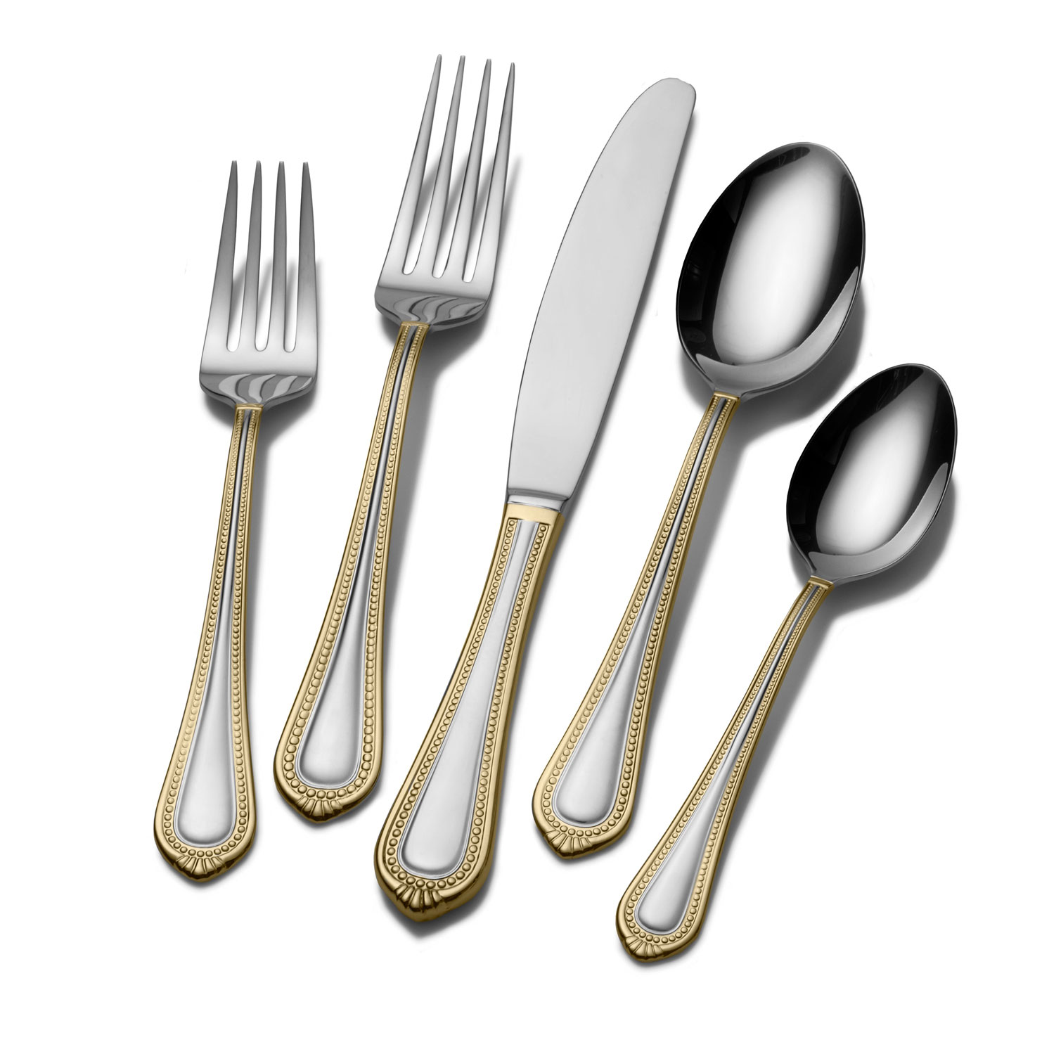 Mikasa Regent Bead Gold 18/10 Stainless Steel 65-piece Flatware Set