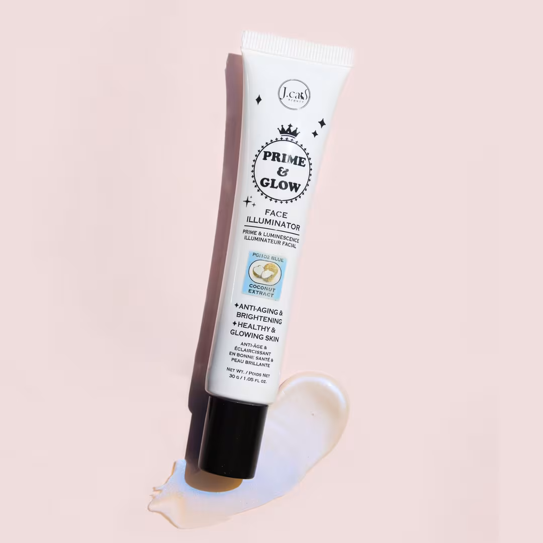 J.Cat Beauty  Prime & Glow Face Illuminator Coconut Extract Blue