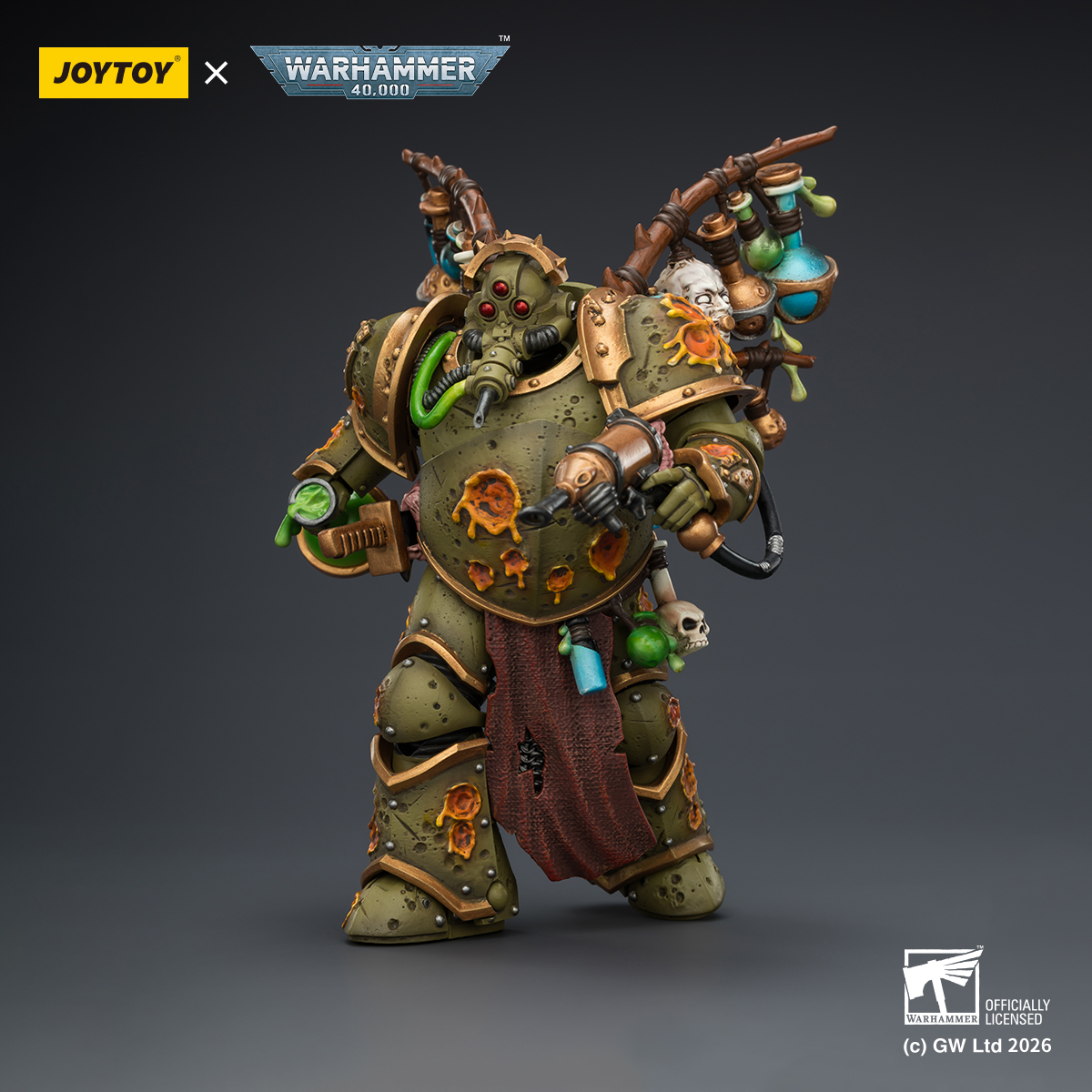 JOYTOY Warhammer 40k 1: 18 Death Guard Biologus Putrifier and Tallyman - JOYTOY WORLD