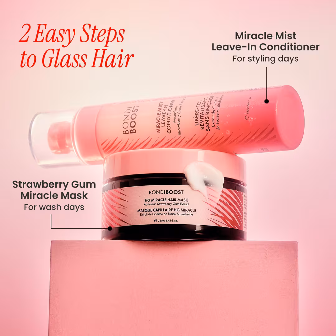Bondi Boost  Strawberry Gum Glass Hair Duo for Shine & Heat Protection