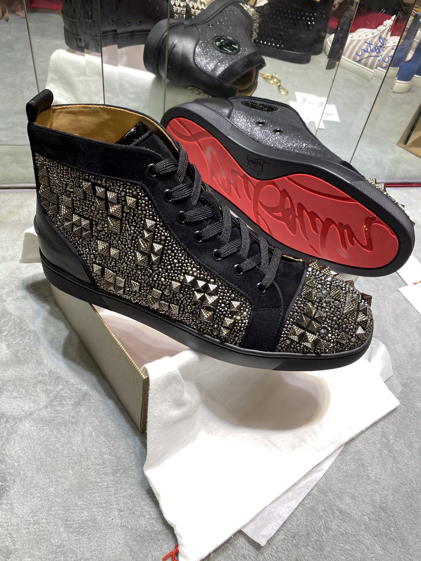 Christian Louboutin Red bottom High-Top - CCSHOES