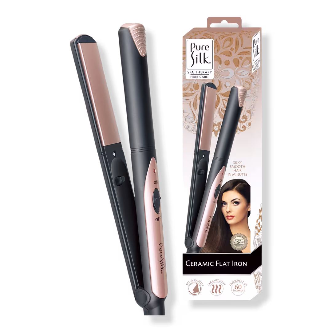 Pure Silk  Ceramic Flat Iron Hair Straightener