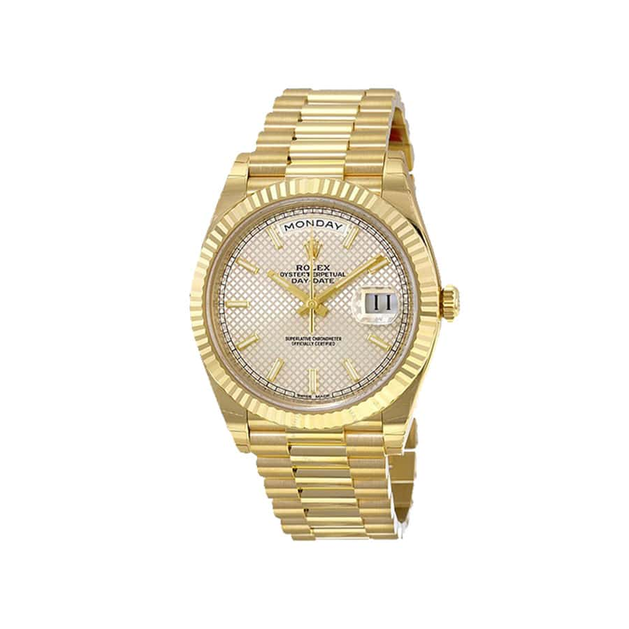 Rolex Diogonal Silver Replica