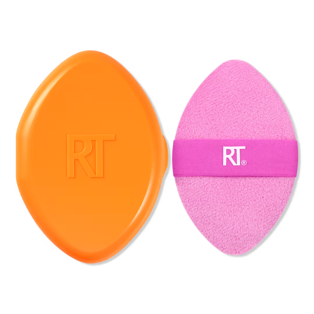 Real Techniques  Miracle 2-In-1 Dual-Sided Powder Puff + Travel Case