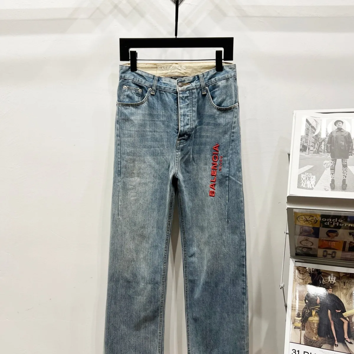 Balenciaga loose-fitting embroidered vintage jeans
