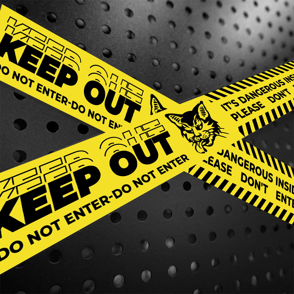 European and American series warning sign stickers, waterproof tape in rolls for luggage, skateboards, fish tanks, and decorative edge stickers
