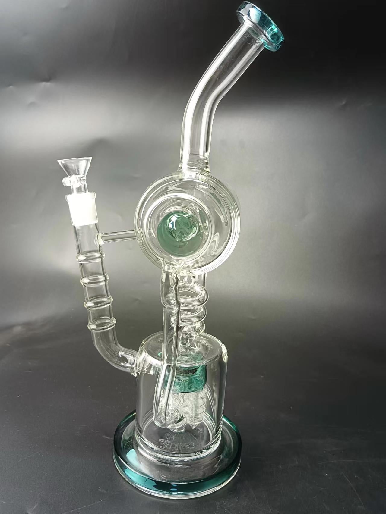 15 Spiral Coil Recycler Bong
